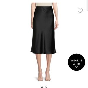Renee C. Satin Midi Skirt